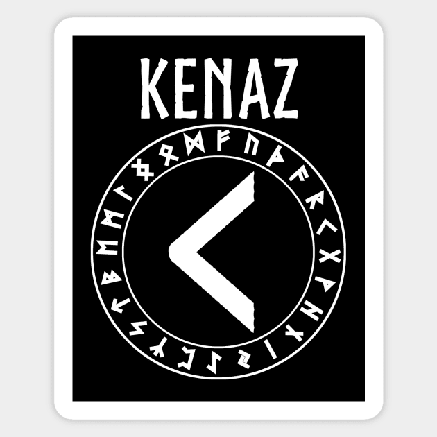 Kenaz Norse Rune of Intellect Sticker by AgemaApparel